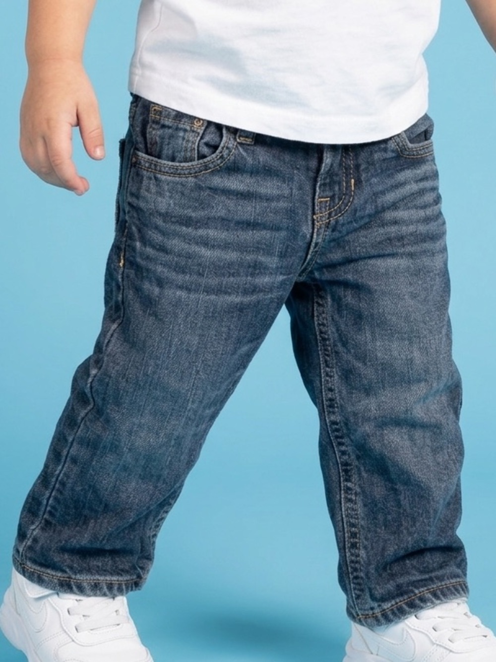 Polo Ralph Lauren Baby Boy Dark Wash Denim Jeans Elastic Waist 18 Months
